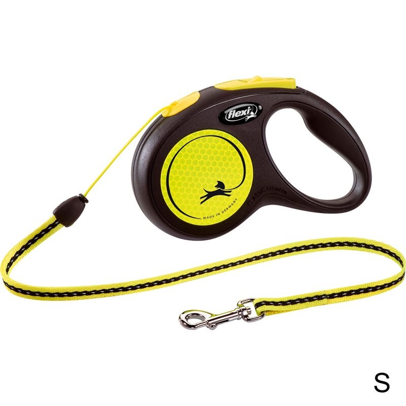 Reflexkoppel New Neon Flexi Gul