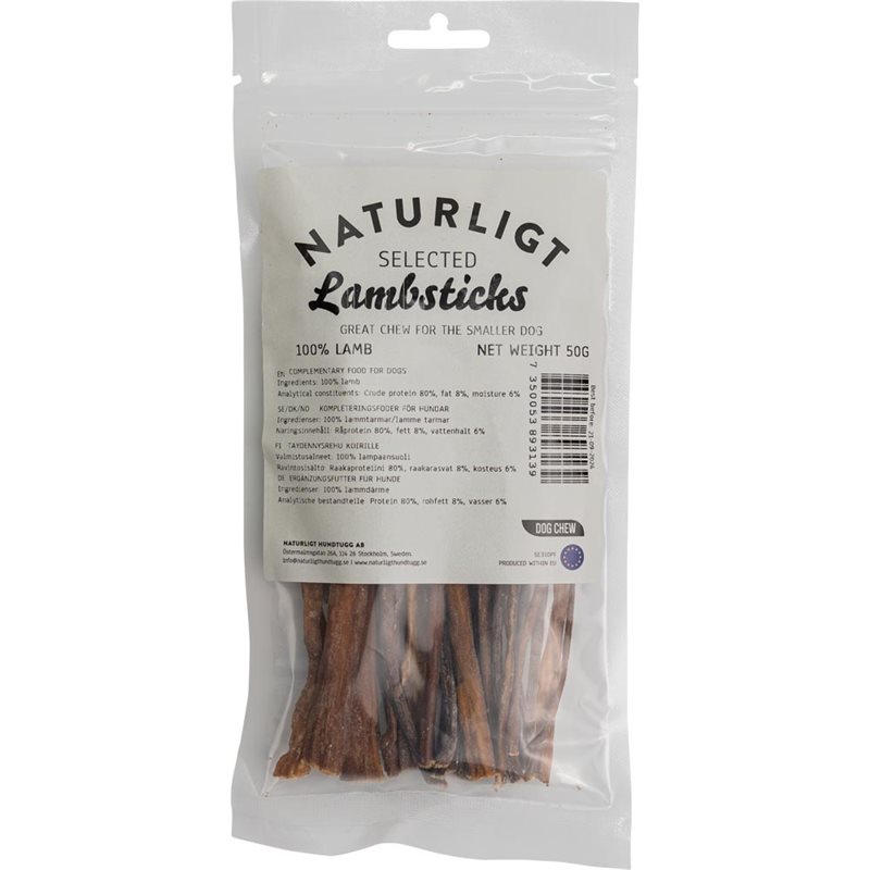 Hundtugg Lambsticks 50g Naturligt Selected