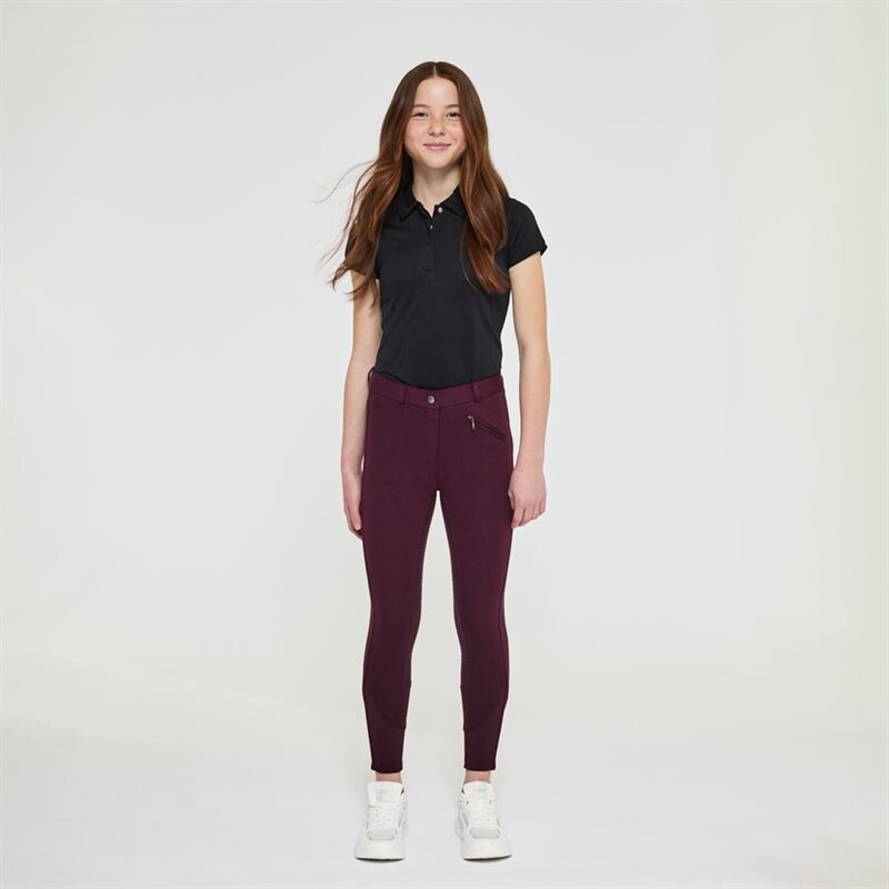 Ridbyxa Helskodd New Sure Seat CRW® Barn Vinröd