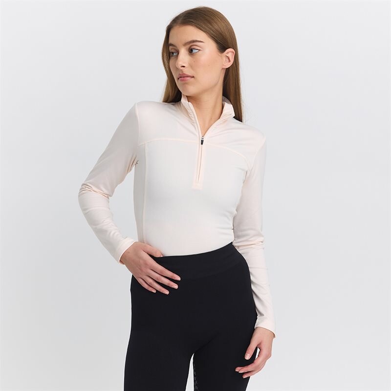 Funktionstopp Ella half zip CRW® Ljusrosa