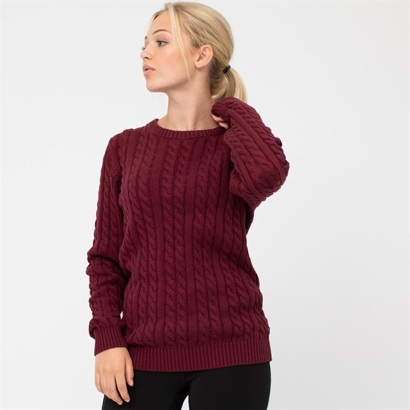 Tröja Stickad Connie CRW® Vinröd