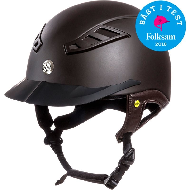 Ridhjälm VG1 EQ3 Lynx Smooth Top Mips Back on Track® Mörkbrun