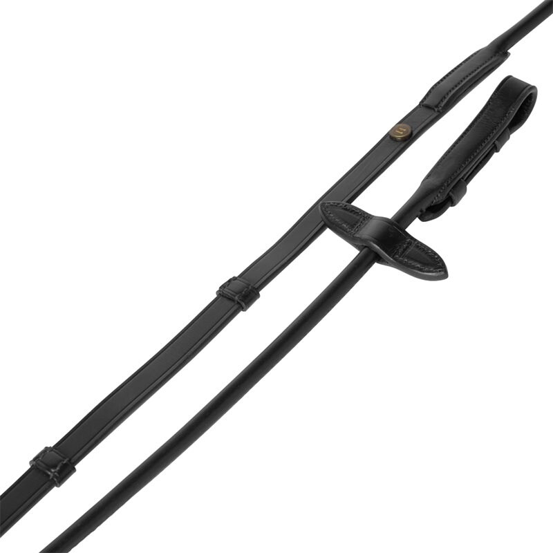 Lädertygel Rundsydd JH Collection® Svart
