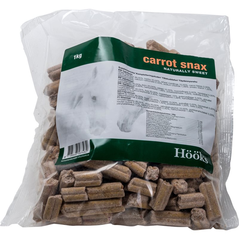 Hästgodis Carrot snax natural 1 kg Hööks