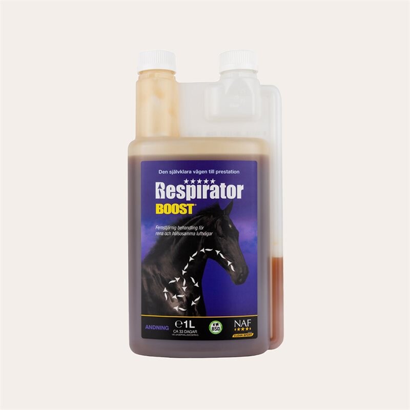 Product Image for Kompletteringsfoder Häst Respirator Boost Liquid 1L NAF