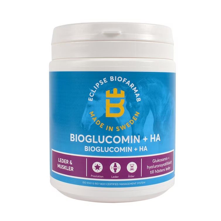 Kompletteringsfoder BioGlucomin + HA Eclipse Biofarmab