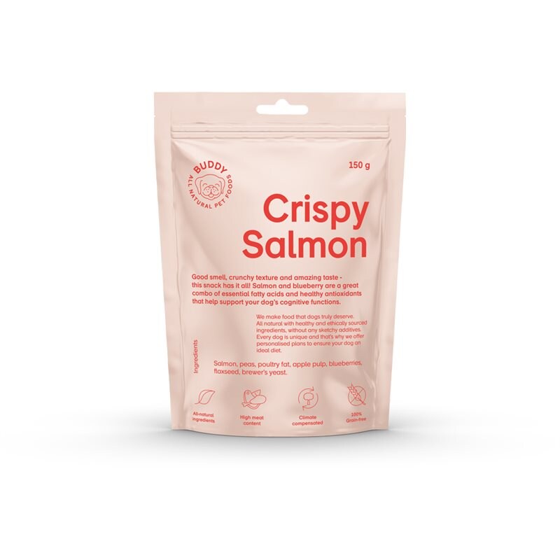 Product Image for Hundgodis 150 g Crunchy Snack Salmon BUDDY