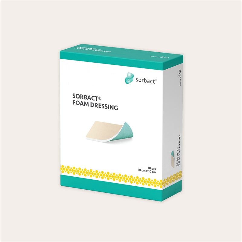 Product Image for 10-pack Foam Dressing 10x10 cm Sorbact