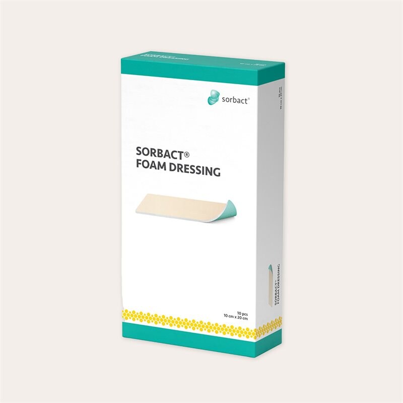 Product Image for 10-pack Foam Dressing 10x20 cm Sorbact