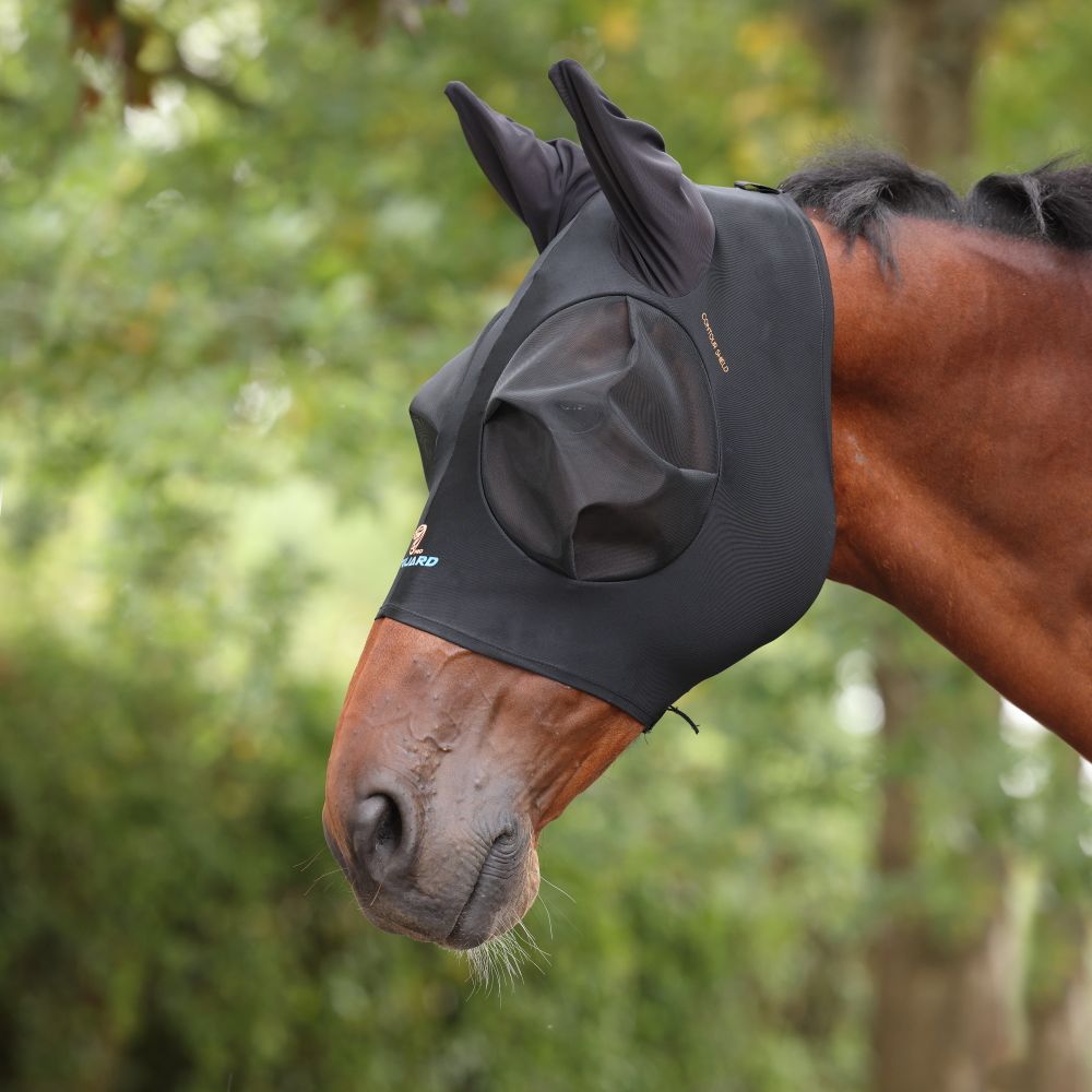 Flugset Flyguard Pro Stretch Fly hood w ears Shires Equestrian Products