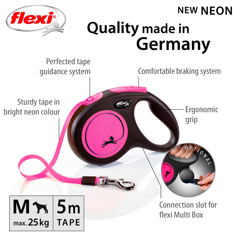 Reflexkoppel  New Neon M Flexi