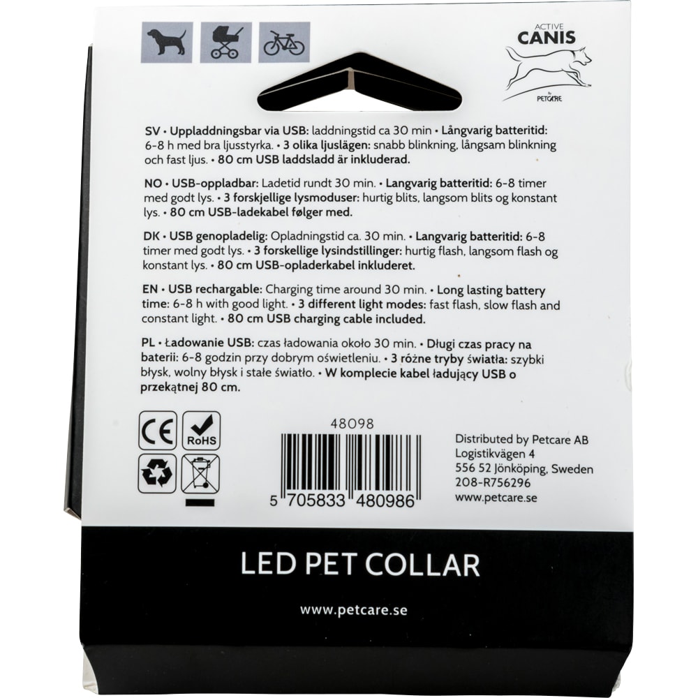 Halsband  LED Pet Collar Active Canis