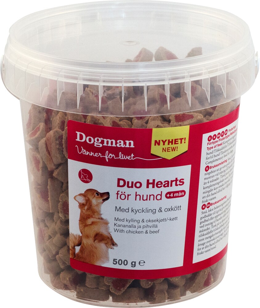 Hundgodis  Duo Hearts Dogman