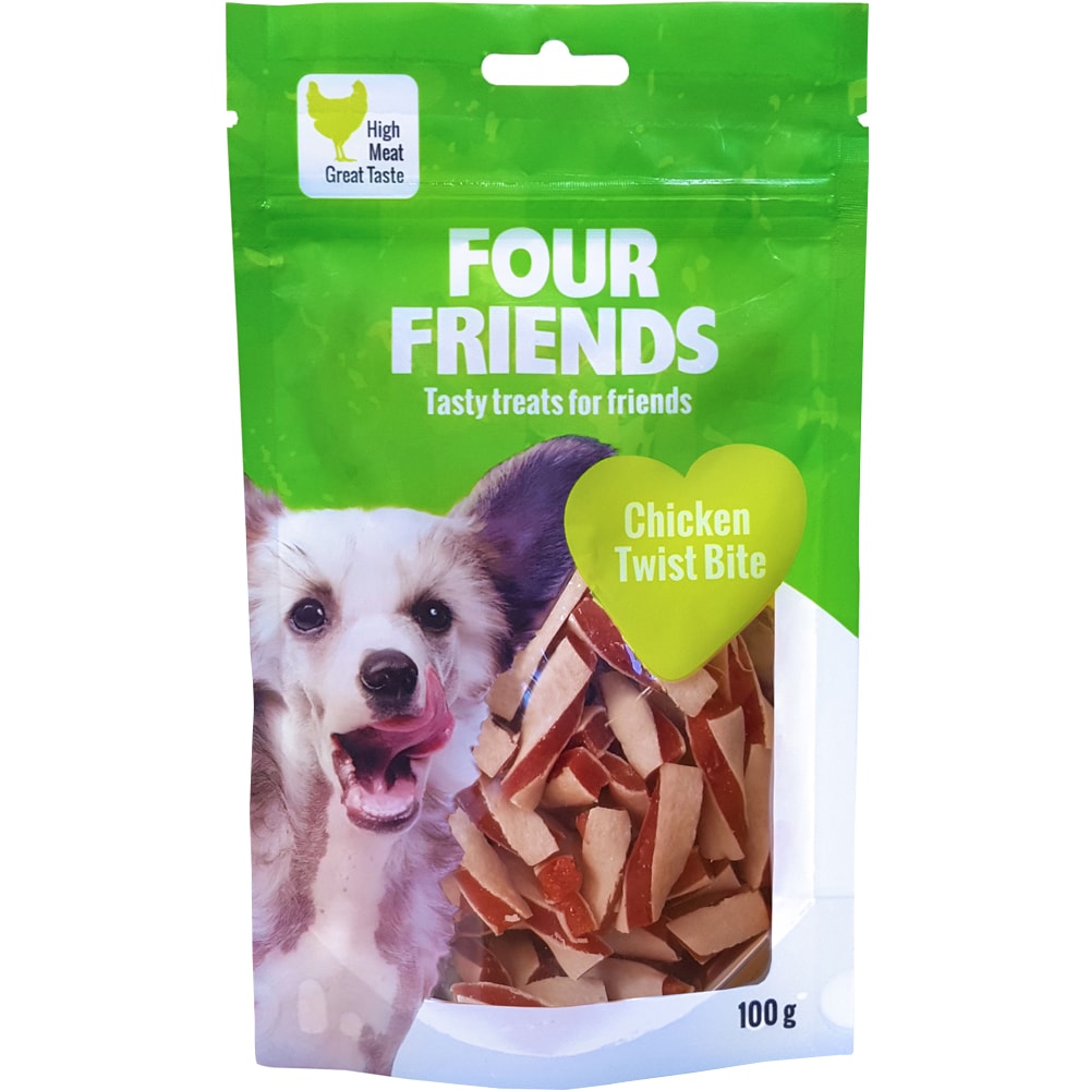 Hundgodis  Chicken Twist Bite 100 g FourFriends