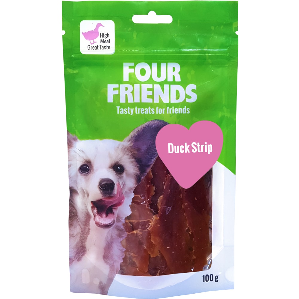 Hundgodis  Duck Stripe 100 g FourFriends