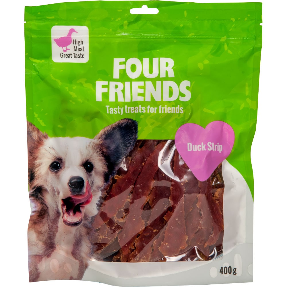 Hundgodis  Duck Stripe 400 g FourFriends