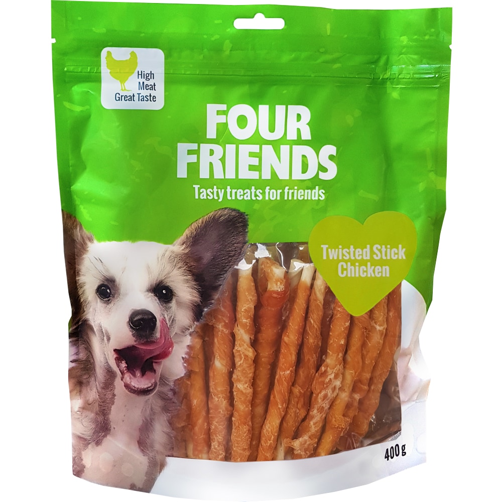 Hundtugg  Twisted Stick Chicken 400 g FourFriends