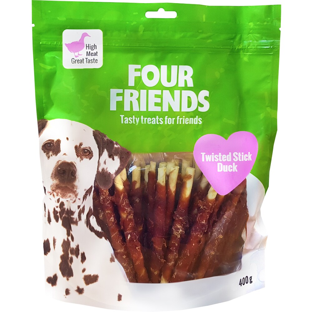 Hundtugg  Twisted Stick Duck 400 g FourFriends