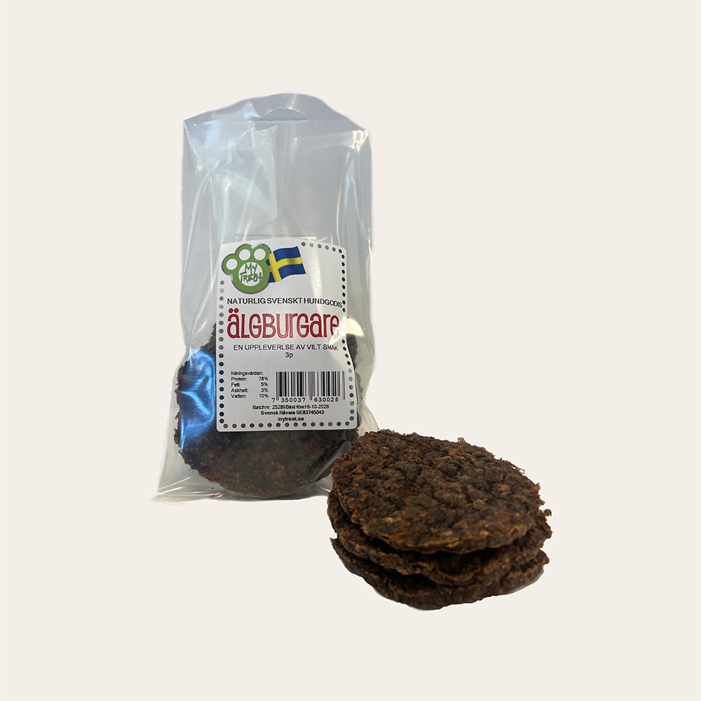 Hundtugg 3-pack Älgburgare My treat