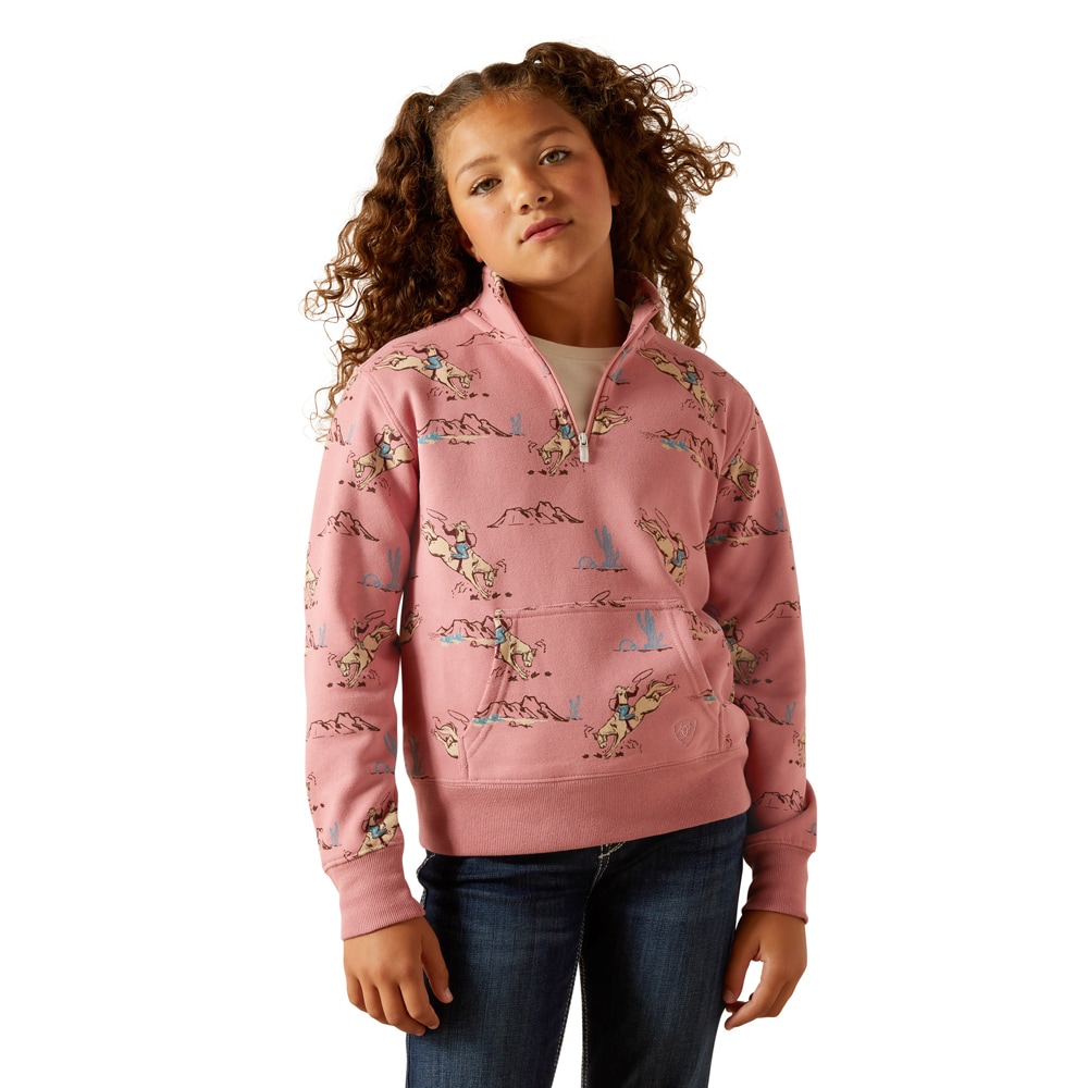 Sweatshirt  Junior BRONC SCENE 1/4 ZIP ARIAT®