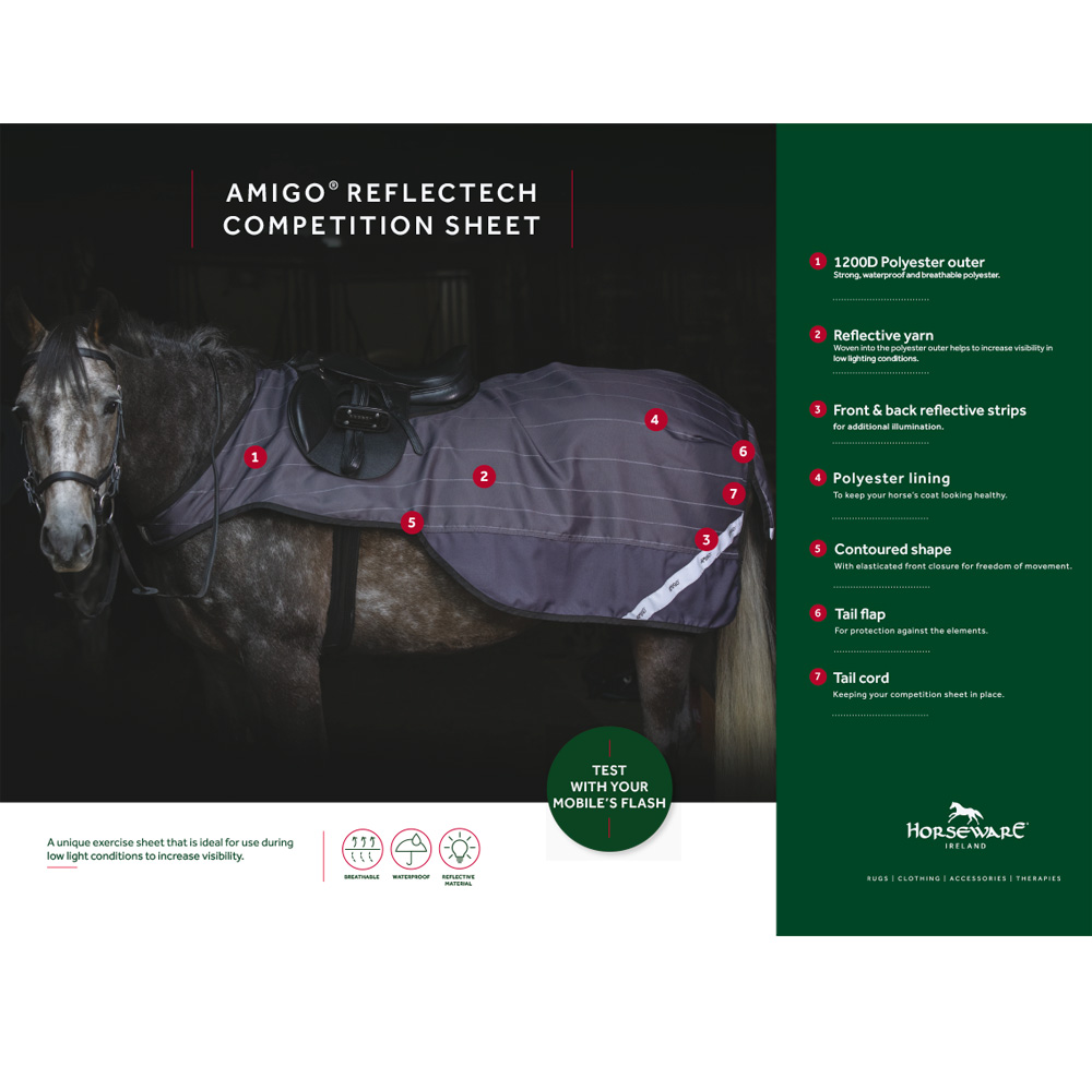 Ridtäcke Reflex Amigo Reflectech Competition Sheet Horseware®