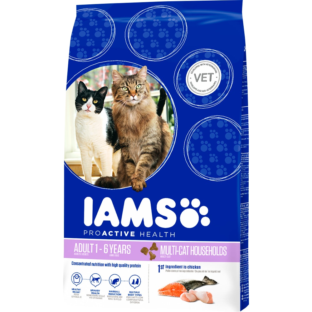 Torrfoder Katt Adult Multi Cat 15 kg Iams