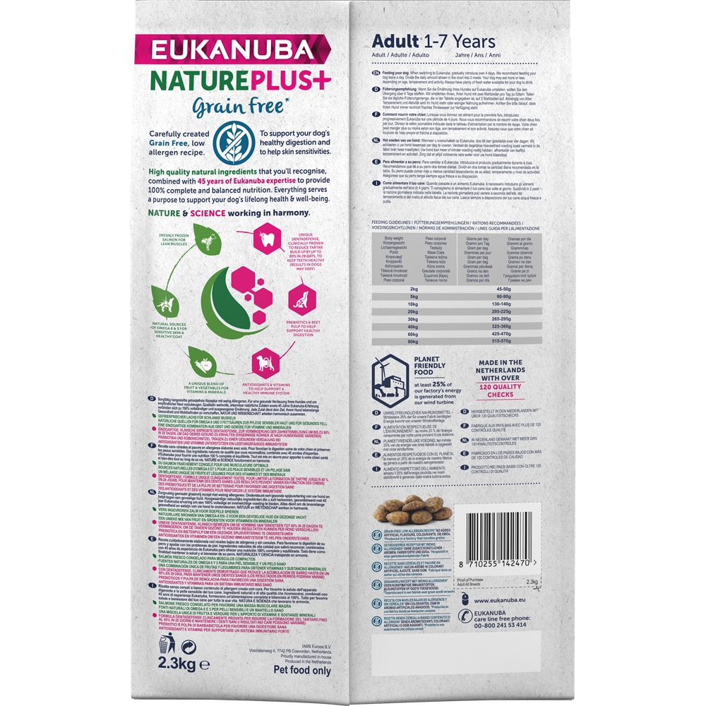 Torrfoder Hund Nature + Grain Free 2,3 kg Eukanuba