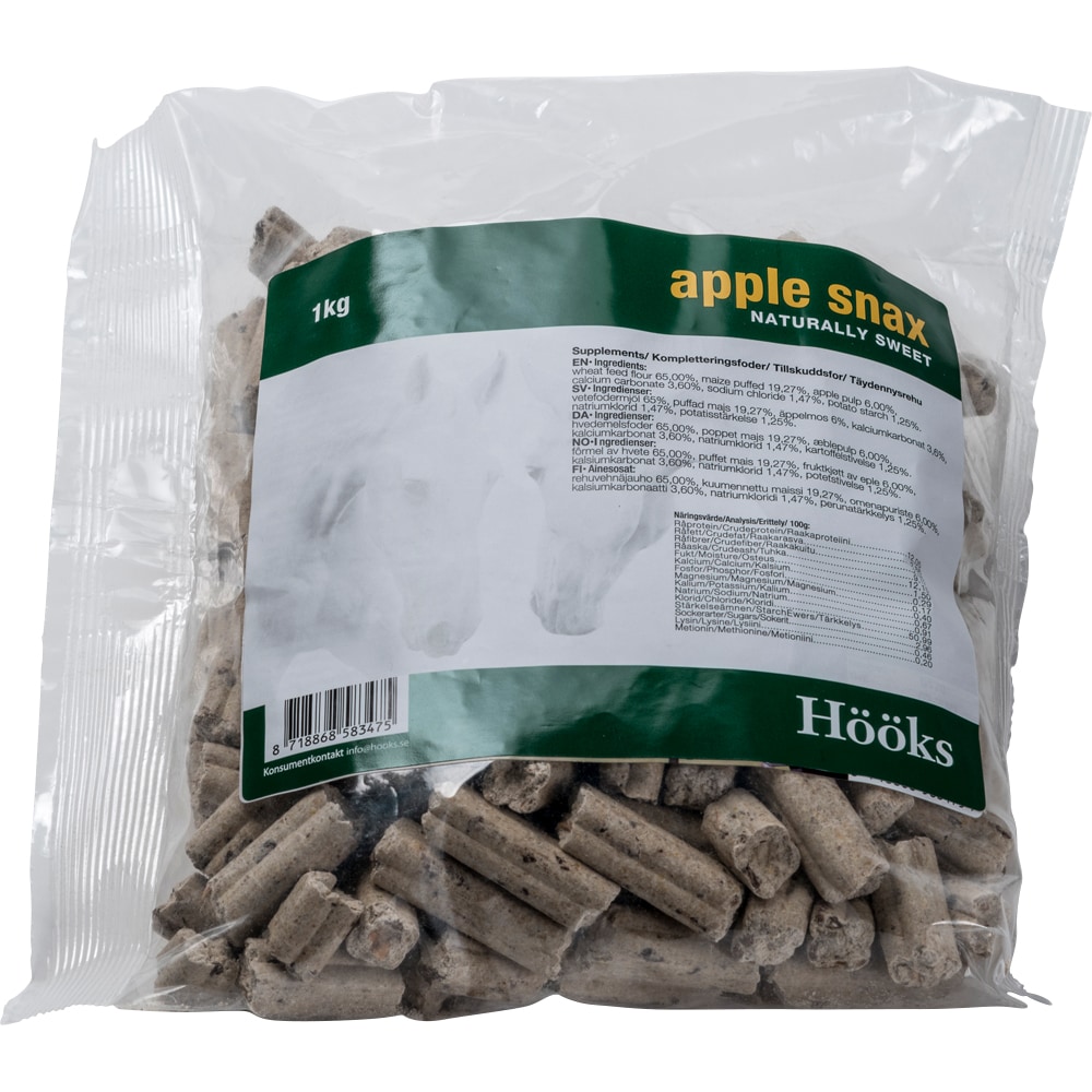 Hästgodis  Apple snax natural 1 kg Hööks