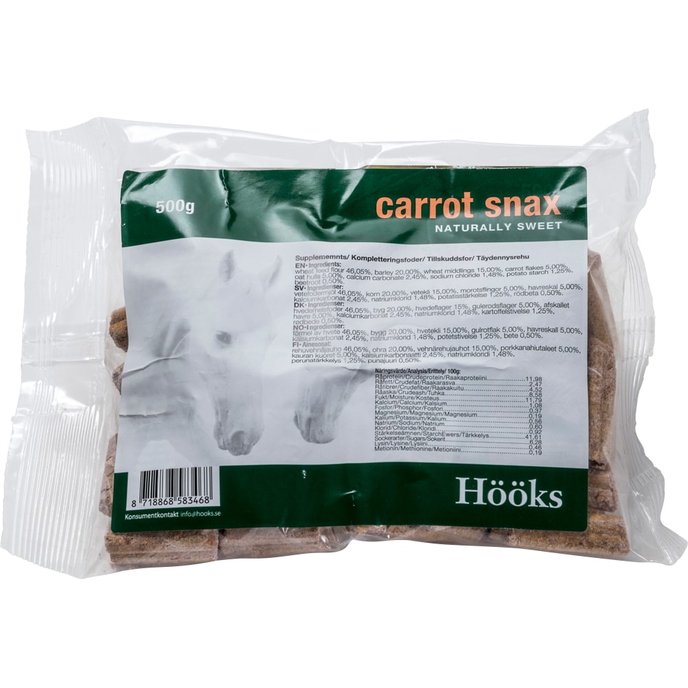 Hästgodis  Carrot snax natural 500 g Hööks