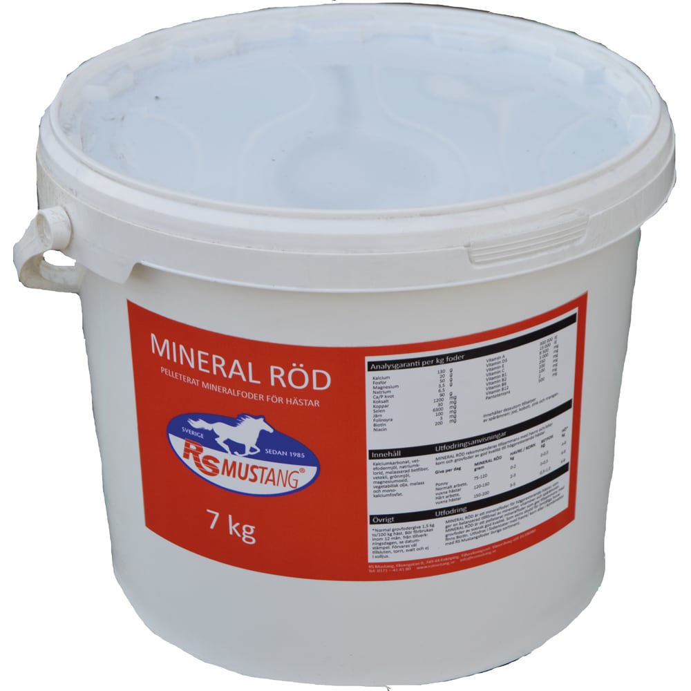 Pellets 7 kg Mineral Röd RS Mustang