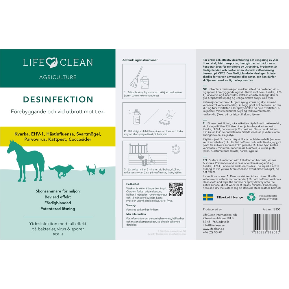 Desinfektionsmedel   LifeClean