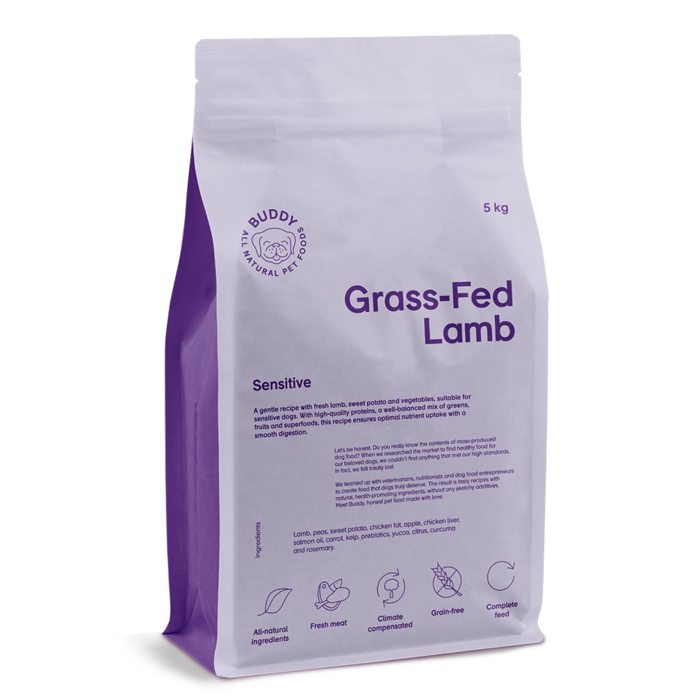 Hundfoder 5 kg Grass-Fed Lamb BUDDY