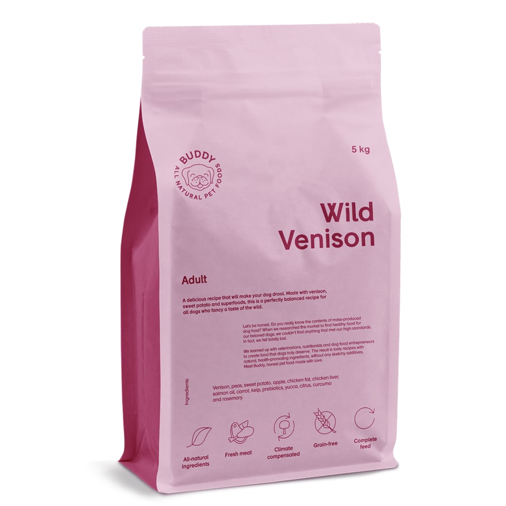 Hundfoder 5 kg Wild Venison BUDDY